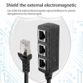 Pikkukuva 4 / 5: 1-3 pistorasia LAN Ethernet -verkkojohdon RJ45-liitinjakaja