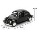 Miniatyrbillede 3 af 5: Vintage Beetle Diecast Pull Back Bilmodel Legetøj Hvid
