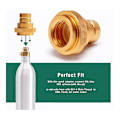 Miniatyrbillede 2 af 5: CO2-adapter med Duo/Terra/Art Maker-forbindelse til CO2-cylinder med TR21-4 han-gevind Sodavandsapparat