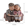 Miniatyrbild 2 av 5: Söt äldre par bordsdekoration, presentidé till farfar/mormor, julklapp - Se bilden