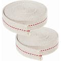 4 meter bomullslampveke, ersättningslyktvekar för oljelampbrännare (vit) - 4-pack -