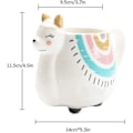 Miniatyrbillede 2 af 5: 3d Alpaca Llama Kaffe Krus Med Håndtrykte Design, Keramisk Sød Krus Håndlavet Kop Fødselsdagsgaver Til Pige