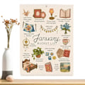Miniatyrbild 3 av 5: 2025 Bucket List Kalender, 12 Månader Stor Dubbel Spiralbunden Väggkalender