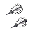 Miniatyrbilde 1 av 5: Fiskefiske agn bur inline metode materkurv fiske lokke bur fiske agn kurv holder fiskeutstyr med synk 30g/45g(2 stk, sølv bl