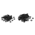 Pikkukuva 1 / 3: M5 X 10mm X 1mm Mustat Nyloniset Tasaiset Aluslevyt Tiivisteet Välilevyt 100kpl