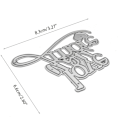 Miniatyrbilde 5 av 5: Elsker deg mamma og hjerte metall skjæredør stencil DIY scrapbooking prege verktøy papir kort album mal form dekor