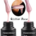 Miniatyrbild 2 av 4: Francheska 30ml Basgel 2 i 1 Glitter Kamouflage Basgel Nagelfärg Baslack UV-Gel Naglar