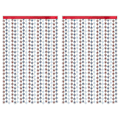Miniatyrbilde 1 av 5: Snøfnugg folie frynser gardiner - 2 stk 1x2m Sparkle Metallic gardiner