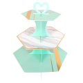 Miniatyrbilde 1 av 4: 3-etasjes pappkakesstativ Dessert Tower Treat Stacker Platter Matservering