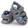 Miniatyrbilde 1 av 4: Spedbarnsandaler for sommeren, pustende og sklisikre, for gutter og jenter, myke såler, nyfødte førstegangssko a-greyblue 6-12 months infant