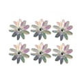 Miniatyrbilde 1 av 5: 6 stk Perlemor 2 1/2 tommers Sekvensblomster Rhinestones Beading Applique, Krystall Beading Blomst Appl