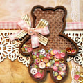 Miniatyrbild 5 av 5: Söta björnformade stansar i metall för scrapbooking och prägling