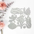 Miniatyrbillede 3 af 5: Akvatiske planter metalklippestans skabelon DIY Scrapbooking Album Papirkort Skabelonform Embossing Kunsthåndværk Dekoration