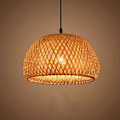 Miniatyrbillede 2 af 5: Belysning Rattan Lampe Håndlavet Bambus Lysekrone Retro Cafe Bar Lounge