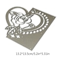 Miniatyrbillede 4 af 5: Valentinsdag Hjerte Blomster Metal Skæredør Skabelon Diy Scrapbooking Album