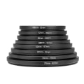 Miniatyrbillede 1 af 4: 8 stk. Metal Step Up Ringe Universal Linsfilter Adapter Sæt - Alsidigt Kamera Udstyr