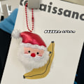 Pikkukuva 1 / 9: Piirretty Plussinen Joulupukki Nuken Ripustuskoriste Joulupukki Peura Lumimies Avaimenperä Koululaukun Koriste Ripustuskoriste curly santa bead chain