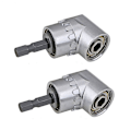 Miniatyrbilde 1 av 5: 2 stk Rett Vinkel Drill, 105 Grader Multifunksjons Rett Vinkel Driver Med 1/4 tommers Hex Bit Sokkel Skrue