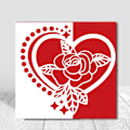 Miniatyrbillede 2 af 5: Valentinsdag Hjerte Blomster Metal Skæredør Skabelon Diy Scrapbooking Album