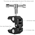 Miniatyrbillede 5 af 5: 11 Tommer Leddelt Friktionsmagisk Arm & Stor Justerbar Superklemme Tangklemme Med 1/4\" Og 3/8\" Gevind Til Dslr Kamera Rig, Lcd Skærm, Led Fla