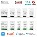 Miniatyrbild 2 av 5: 10 st Zigbee 3.0 Mini Smart Switch Yandex Alice Tuya Smart Home DIY Ljusströmbrytare 5pcs