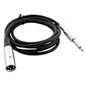 Miniatyrbillede 2 af 3: XLR 3-polet stik til 6,35 mm 1/4 tommer han-kabel 1,8 meter (ca. 6 fod)