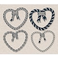 Miniatyrbillede 2 af 5: 4 stk./sæt knudet reb kærlighed hjerte metal skæredør stencil diy scrapbooking prægning værktøj dør skærer kort album skabelon