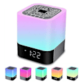 Pikkukuva 1 / 5: Led-värinen Bluetooth-kaiutin, kannettava USB-yövalo, herätyskello, taputusvalo, langaton ääni