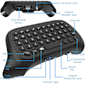 Miniatyrbild 4 av 5: Tangentbord för Xbox Series X/S-kontroll, för Xbox One/S/kontroll Gamepad, 2.4ghz Mini QWERTY-tangentbord för spelchatt med ljud/headset J
