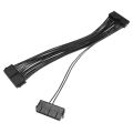 Miniatyrbilde 1 av 5: Strømforsyningsdeler, Dobbel PSU-kabeladapter 24-pin 20+4-pin ATX-hovedkort-adapterutvidelseskab