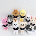 Miniatyrbillede 4 af 5: 8 stk Skzoo Plushies Stray Kids Plyslegetøjssæt 8 tommer Søde Udstoppede Dyr Legetøj Stray Kids Ideer til Drenge og Piger