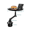 Miniatyrbilde 5 av 5: Bilspisebrett Brettesett Bilreisedrikk Kaffe Burgerstativ Vannkoppholder Mobiltelefonholder Liten Spisebord