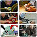 Pikkukuva 4 / 5: Suurennuslasit 2 LED-valolla, 5 linssiä, säädettävät, vaihdettavat, 1.0x, 1.5x, 2.0x, 2.5x, 3.5x
