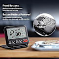 Miniatyrbillede 5 af 5: (Sort) Rejsevækkeur Mini Bærbar LCD Digitalt Ur Med Baggrundsbelyst Kalender 12/24H Temperatur M