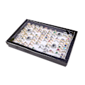 Miniatyrbillede 5 af 5: Velvet 100 Slots Ring Øreringe Display Box Showcase Opbevaring Case Holder Bakke Smykker Organizer Boxes