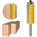 Pikkukuva 1 / 4: 8 mm varren paneeli yläjyrsintä V-liitosreunaterät liimapuulle tappiliitokset puusepänliitokset CNC tappiliitosjyrsintä (koko: 8x19x54)