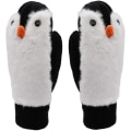 Miniatyrbilde 3 av 5: Dame Pingvin Votter Vinter Varme Fôr Koselig Strikket Pluffy Fuzzy Faux Fur Votter
