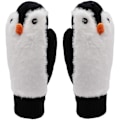Miniatyrbillede 3 af 5: Dame Penguin Vante Handsker Vinter Varmt For Varm Hyggelig Strikkede Pluffy Fuzzy Faux Pels Vante