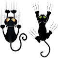 Miniatyrbillede 1 af 5: Katte Bilstickere, 2 Styk Søde Katte Bilsticker Humor Bilsticker Humor Bilsticker til Bilvindue