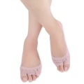 Miniatyrbillede 1 af 2: Bådstrømper Åbne tæer Sebs Strømper Usynlige Lave Skridsikre Åndbare Casual Fugt Strømper Anti-revne Split Dame Strømper (pink)
