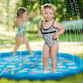 Miniatyrbild 3 av 5: Stänkskydd lekmatta sprinkler barn uppblåsbar fontän vatten pool leksaker