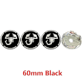 Miniatyrbillede 1 af 5: 4 stk. 56mm 60mm Hjulnavkapsler til Abarth Fælge Dæksler Klistermærker Dekal Bilstylning 4pcs 60mm black