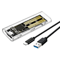 Pikkukuva 1 / 5: Kevyt M.2 Pcie Ssd -kotelo - Usb 3.2 Typec -kaksoisprotokollan kiintolevy -kotelo