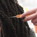 Miniatyrbild 3 av 5: 9 stycken böjda latch hook-virknålar, set med latch hook-verktyg för dreadlocks, virknål för hårlåsning