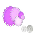 Miniatyrbillede 3 af 5: Blonde Oval Nesting Frame Metal Skæredør Stencil Diy Scrapbooking Prægningsværktøj Skæredør Papirkort Album Skabelon