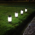 Miniatyrbilde 3 av 4: Set med 4 2-i-1 solcellelamper i rustfritt stål