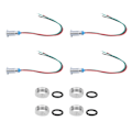 Miniatyrbillede 1 af 5: Sæt med 4 industrielle kontrolkomponenter - 8mm fælles katode LED-indikatorlys, rød og grøn, 110V/220V