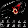 Miniatyrbillede 3 af 5: Cykel Q5 Baglygte Intelligent Sensing Bremslys Udstyr Nat Baglygte