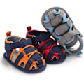 Miniatyrbild 4 av 4: Spädbarn Baby Pojkar Flickor Sommar Strand Andningsbar Athleticsports Anti-halk Sandaler Mjuk Sula Nyfödd Första Walker Spjälskor a-redblue 6-12 months infant