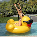 Miniatyrbild 3 av 5: Uppblåsbar Pool Float, Stor Anka Badsäte Båt Kul Strandfloaties Sommar Pool Ride-on Flotte Lounger Pool Party Leksaker För Barn Vuxna, Yell